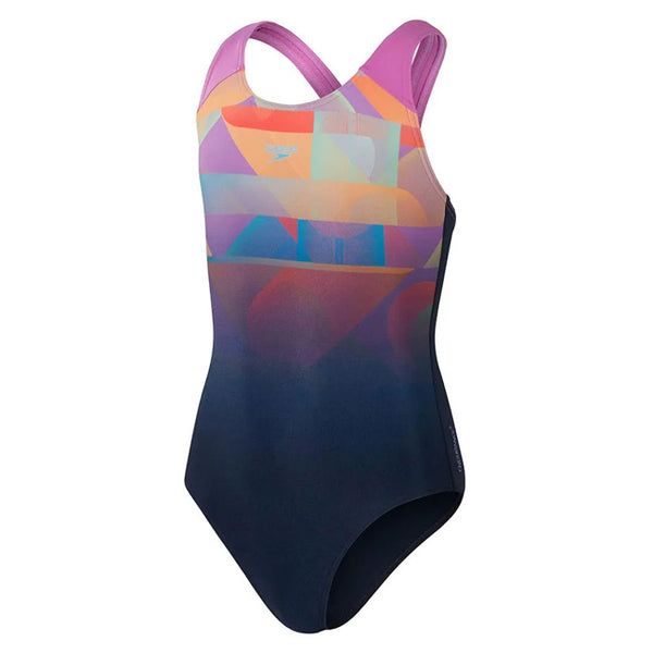 Speedo Girls Digi Placement Splashback One Piece Togs
