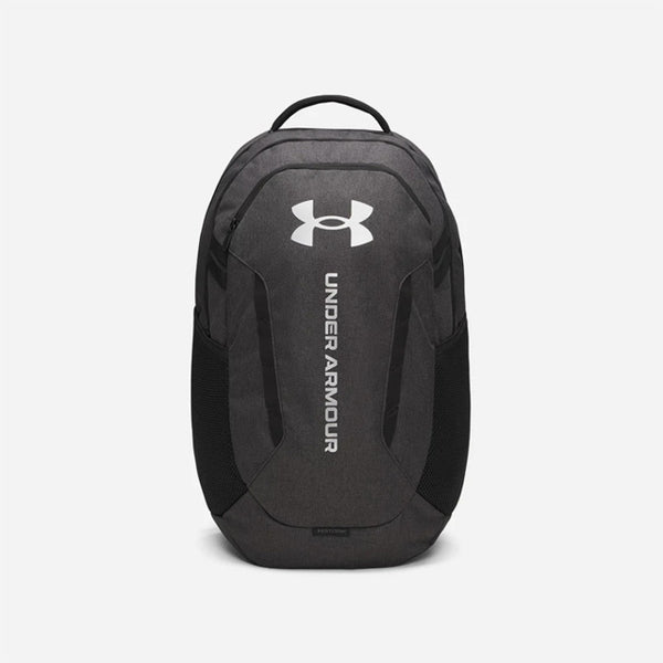 Under Armour Unisex Hustle 6.0 Backpack – Black/Heather Grey/Silver