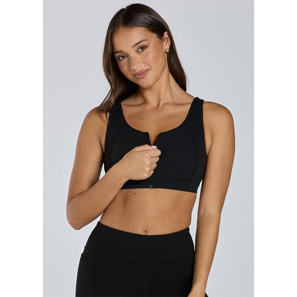 Abi And Joseph Run Swim Active Zip Front Crop