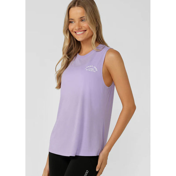 Lorna Jane Lotus Muscle Tank – Violet Lilac