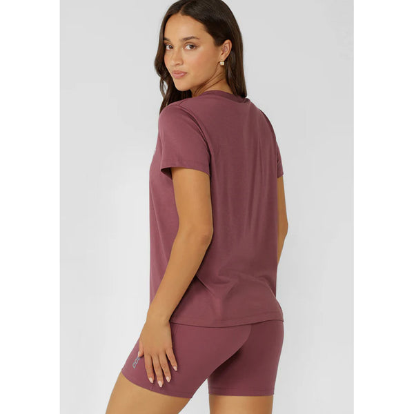 Lorna Jane Lotus T-Shirt – Dark Rose Blush