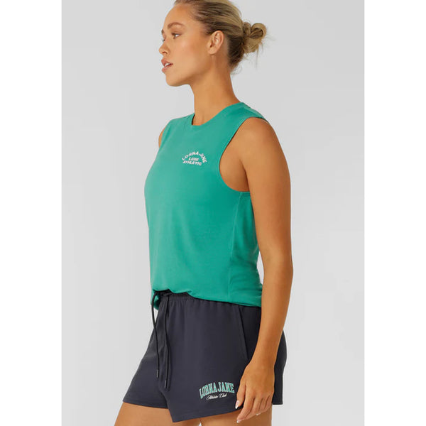 Lorna Jane Lotus Muscle Tank - Jewel Jade Green