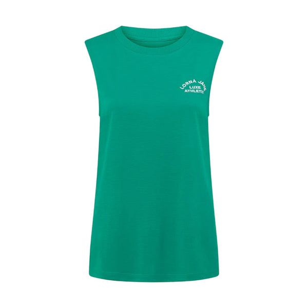 Lorna Jane Lotus Muscle Tank - Jewel Jade Green