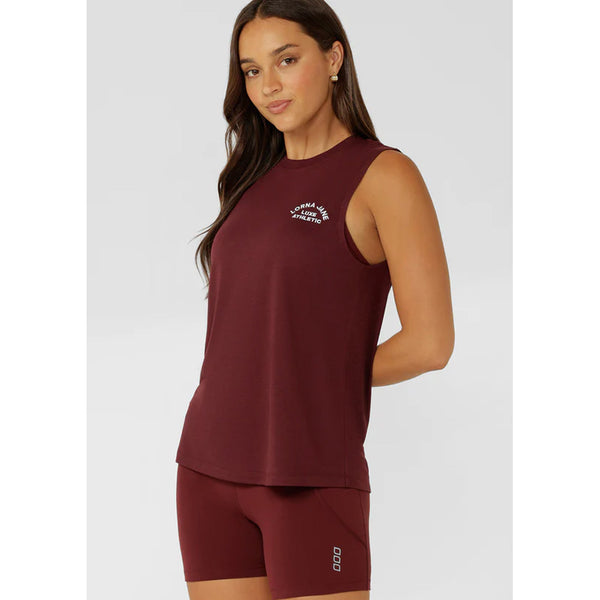 Lorna Jane Lotus Muscle Tank - Cranberry