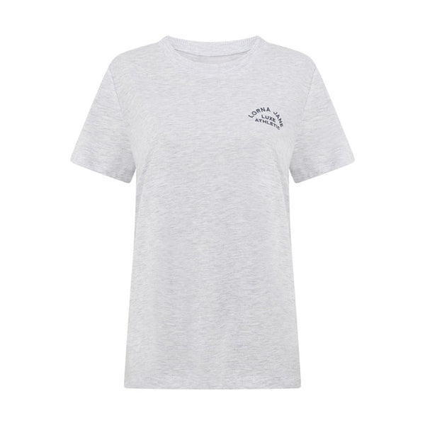 Lorna Jane Lotus T Shirt – Light Grey Marl