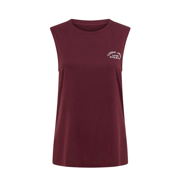 Lorna Jane Lotus Muscle Tank - Cranberry