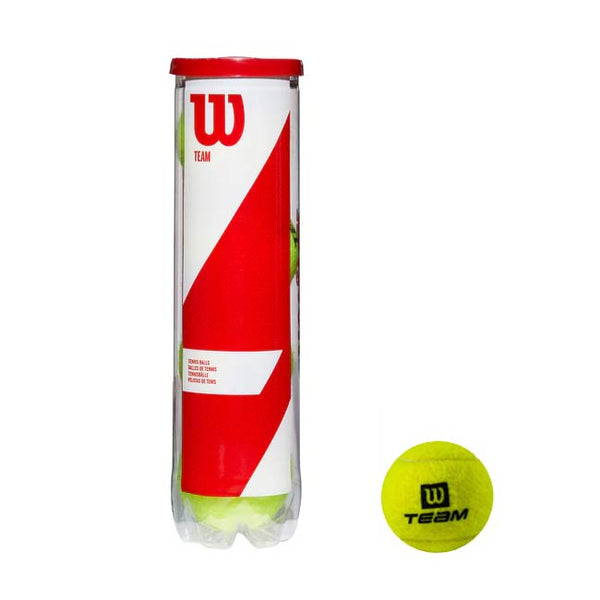 Wilson Team Tennis Balls 4 Ball Can