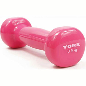 York Vinyl Dipped Dumbbell 500 gms Pink