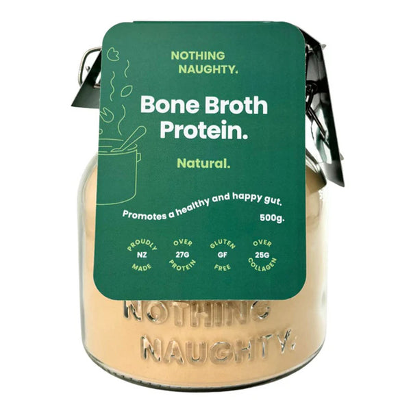 Nothing Naughty Bone Broth Protein Powder - 500g Jar
