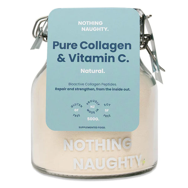 Nothing Naughty Pure Collagen, Natural + Vitamin C - 500g Jar