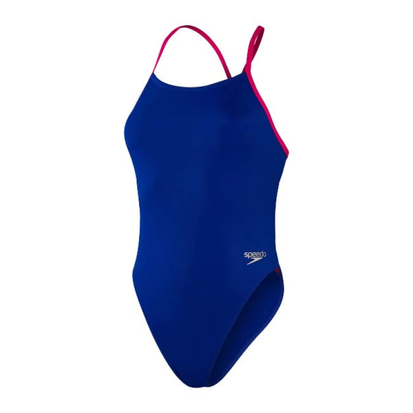 Speedo Women’s Solid Lattice Back One Piece