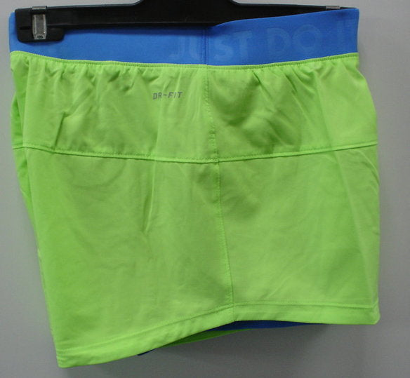 NIKE ICON WOVEN 2 IN 1 SHORT LIME/ BLUE