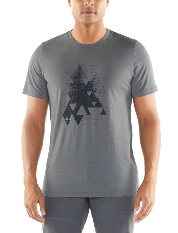 Icebreaker Mens Tech  SS Crewe Evergreen IB30