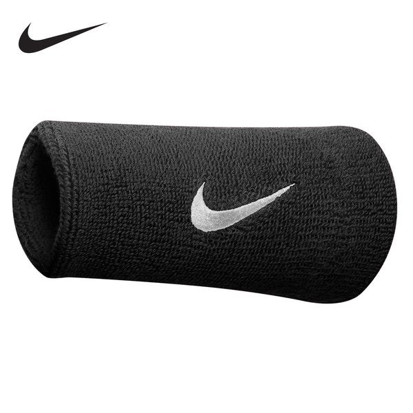 Nike Swoosh Double Wristbands Black White