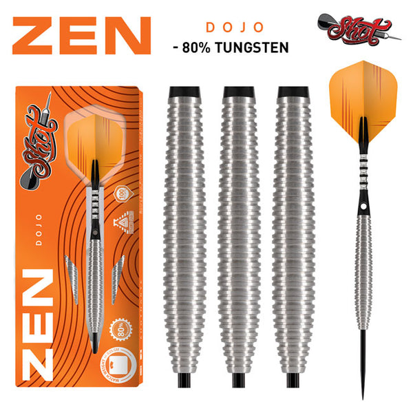 Zen Dojo Steel Tip Dart Set - 80% Tungst