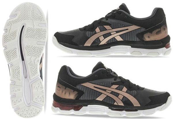 Netburner Academy Netball Trainers Black Asics Netburner Ballistic