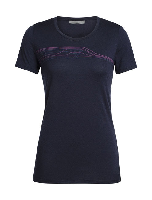 Icebreaker Womens Tech Lite SS Lite Snow
