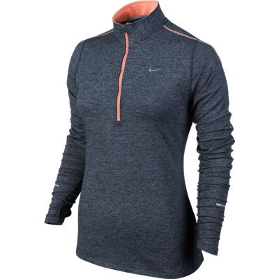 NIKE WOMENS ELEMENT HZ TOP GREY PEACH