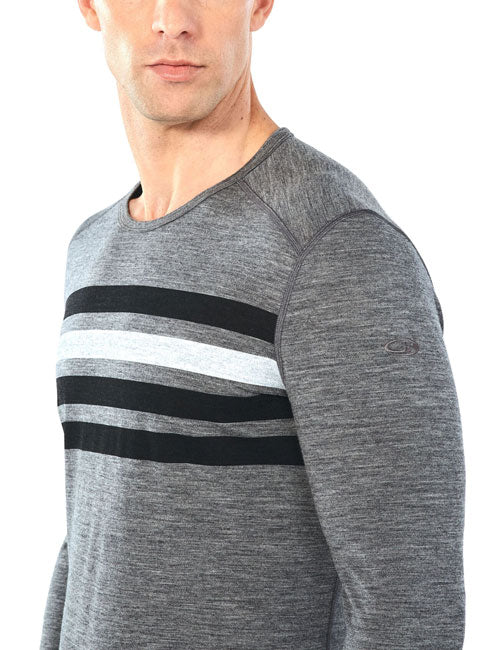 Icebreaker Mens 200 Oasis Crewe Stripe