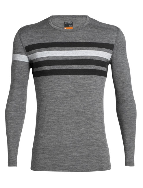 Icebreaker Mens 200 Oasis Crewe Stripe