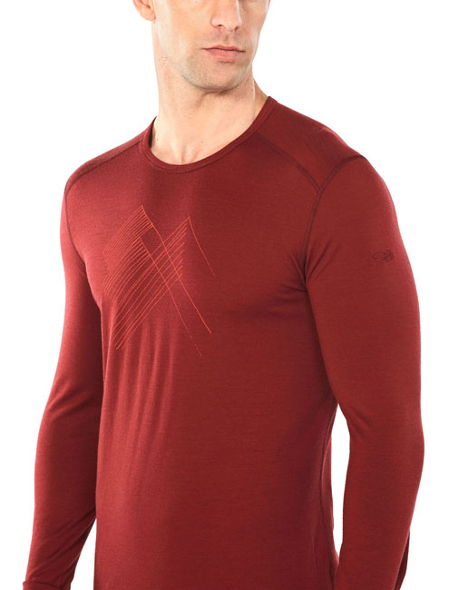 Icebreaker Mens 200 Oasis LS Snap Head