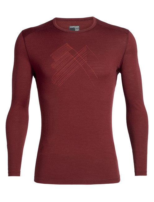 Icebreaker Mens 200 Oasis LS Snap Head