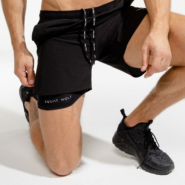 Squat Wolf Men’s 2-In-1 Dry Tech Shorts