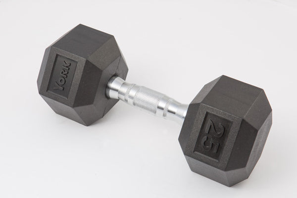 York Hexagonal Rubber Dumbbell 1 kg