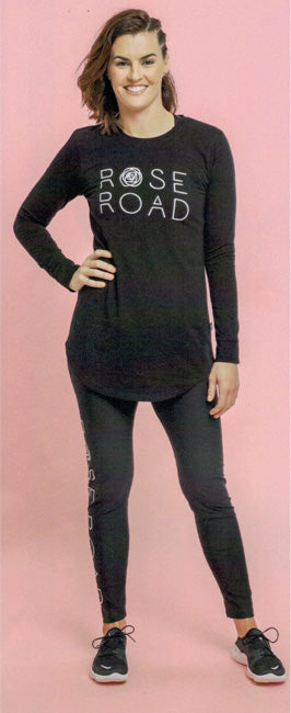 Rose Road Long Sleeve Tee with Stack Log CL 2023