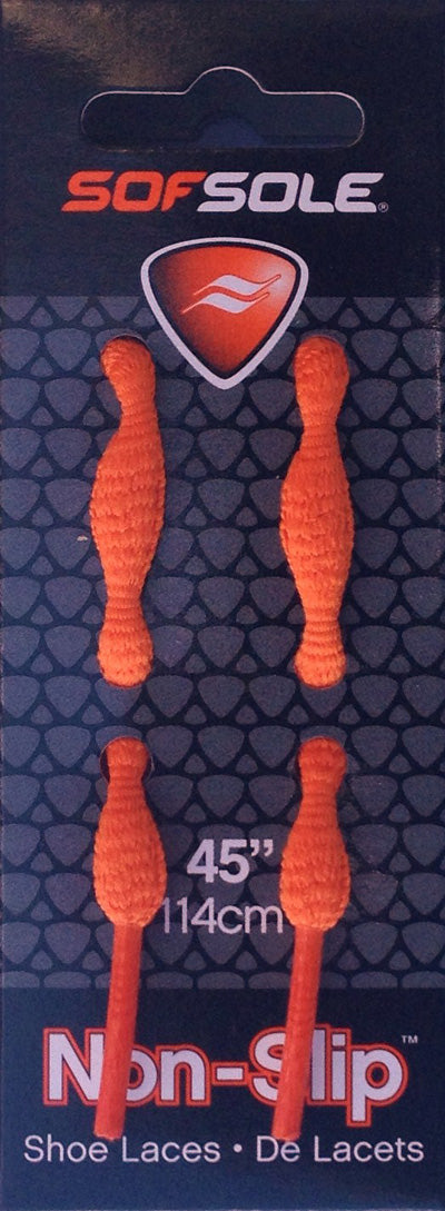 SOF SOLE NON SLIP LACES 45" ORANGE