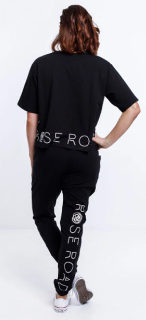 Rose Road Cropped Tee with Rose Road