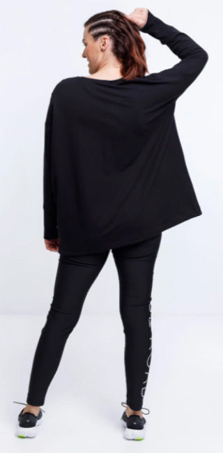 Rose Road Oversized Crew with Black Pane