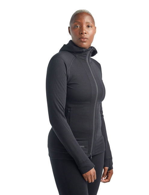 Icebreaker Womens Quantum Zip LS Hood