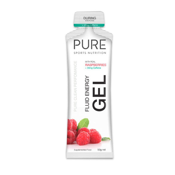 PURE Energy Gel Raspberry Caffeine 50g