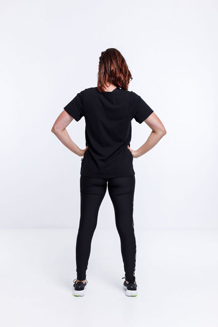 Rose Road Tee wth White Vertical RR Logo