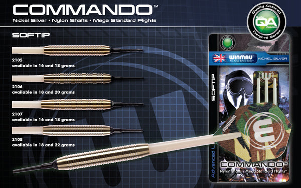 WINMAU COMMANDO STEEL TIP DART 21G