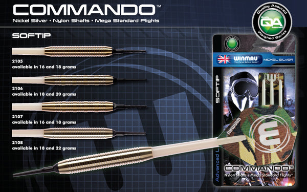 WINMAU COMMANDO STEEL TIP DART 22G