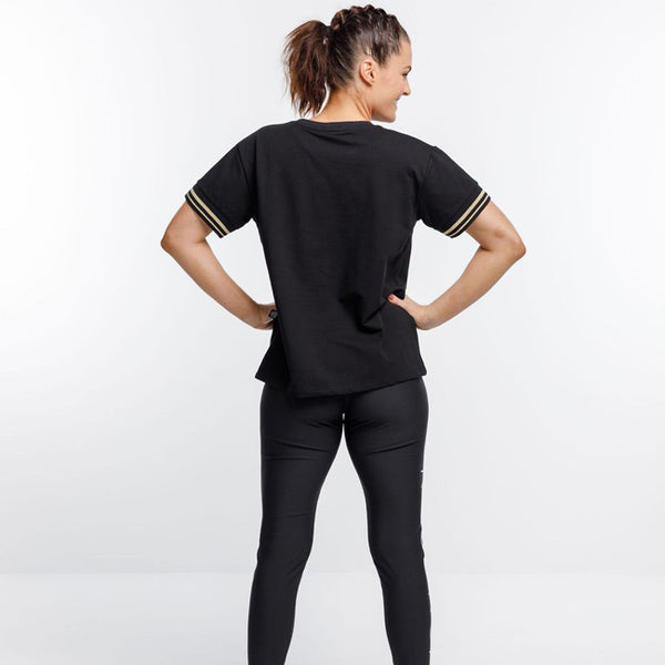Rose Road Boxy Tee -Gold Cuffs & Badge