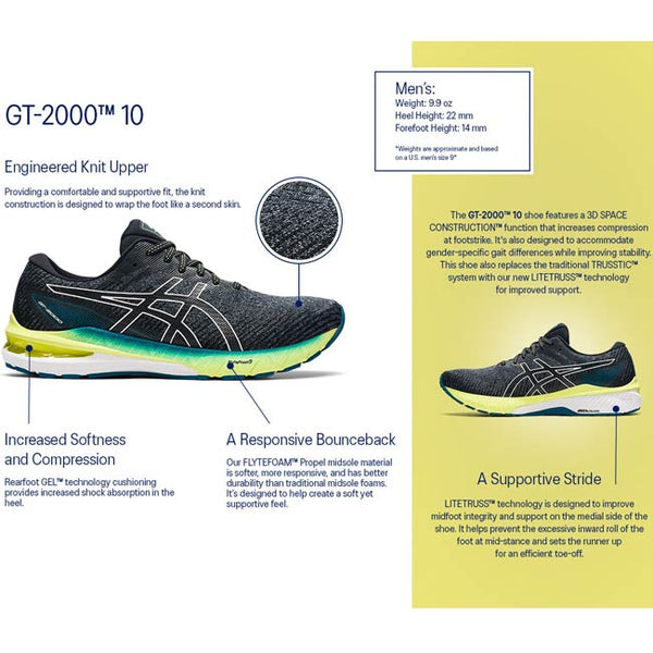 Asics Men’s Gel GT-2000 10 Run Shoes Aug 2022