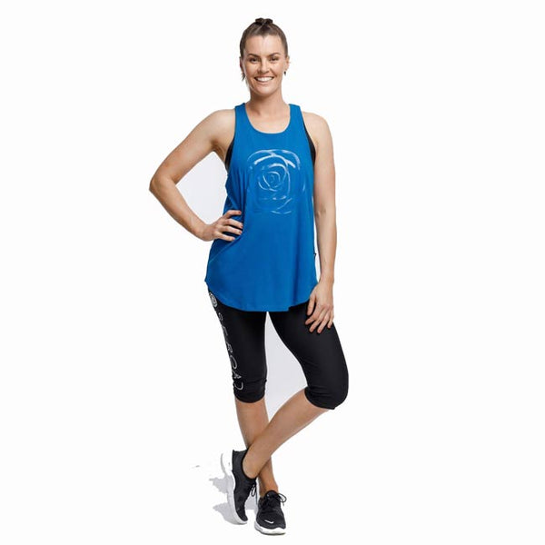 Rose Road Racerback Singlet - with Large Gloss Rose CL 2023