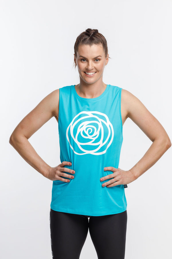 Rose Road Tank with Tonal Rose