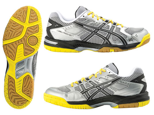 ASICS GEL ROCKET INDOOR SHOE SILVER/YELL