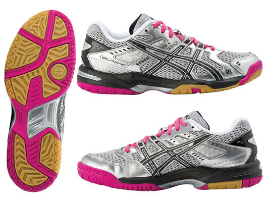 ASICS WMN GEL ROCKET INDOOR SHOE SILV/PK