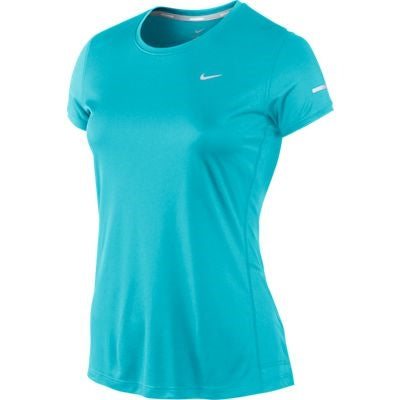 NIKE WOMENS MILER SHORT SLEEVED CREW TOP