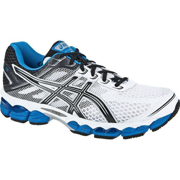 ASICS MENS CUMULUS 15  SHOE WHITE BLACK