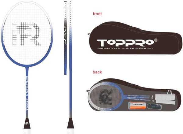 TOPPRO 4 PLAYER BEACH BADMINTON SET