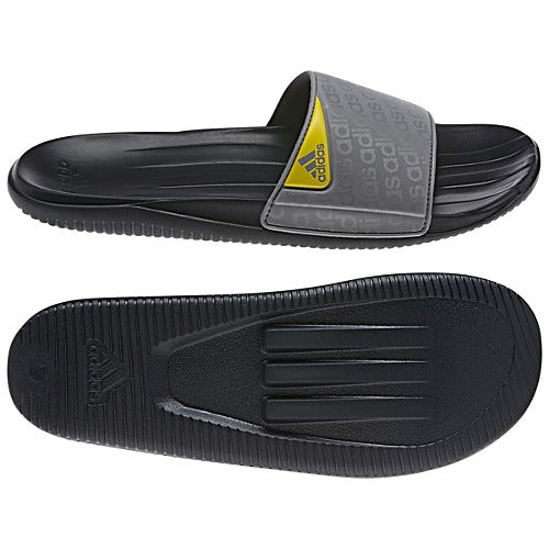 ADIDAS CAROZOON SLIDE BLACK GREY YELLOW