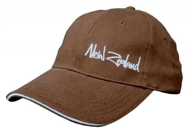 NZ BRANDED BROWN COTTON CAP