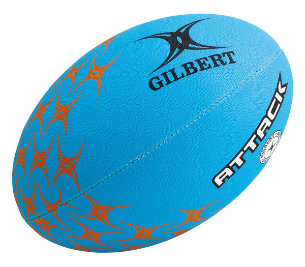 GILBERT ATTACK BLUE SIZE 5 RUGBY BALL
