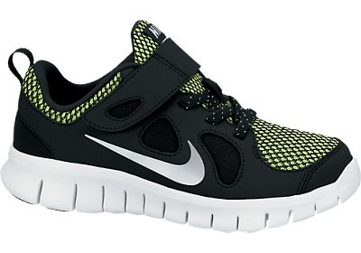 NIKE FREE 5.0 LE BLACK LIME VELCRO SHOE